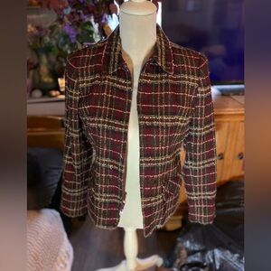 Allison Taylor Pastel Purple Plaid Blazer